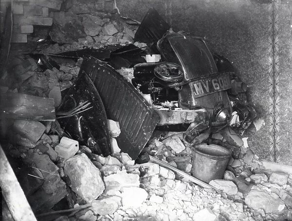 Tank crashed into house - May 1943