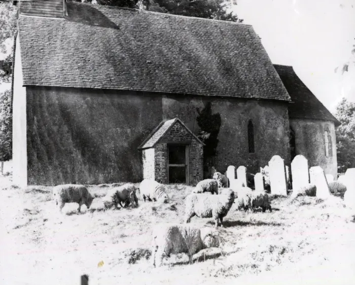 Framed Print : Upwaltham Church - 16 May 1945 Framed Print : Upwaltham Church - 16 May 1945