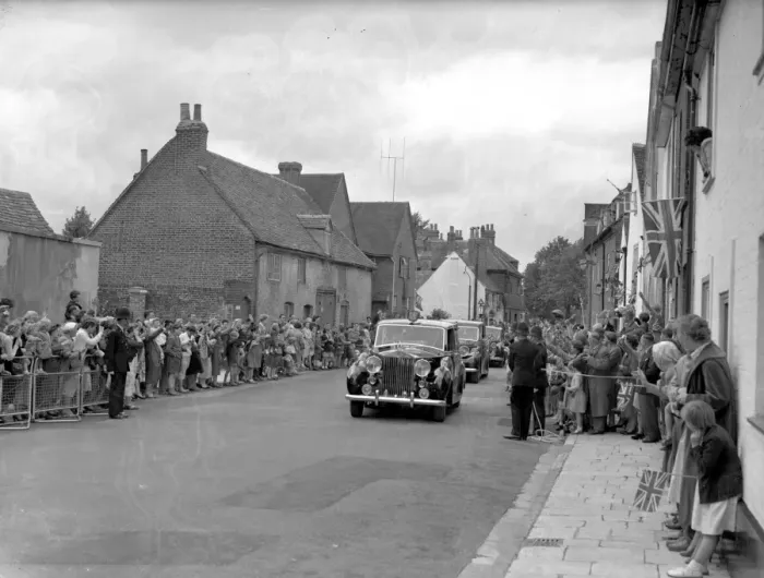 Framed Print : Visit of HM The Queen and Prince Philip, 30th July 1956 Framed Print : Visit of HM The Queen and Prince Philip, 30th July 1956
