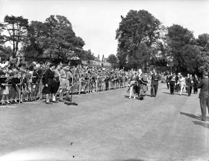 Framed Print : Visit of HM The Queen and Prince Philip, 30th July 1956 Framed Print : Visit of HM The Queen and Prince Philip, 30th July 1956