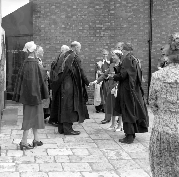 Framed Print : Visit of HM The Queen and Prince Philip, 30th July 1956 Framed Print : Visit of HM The Queen and Prince Philip, 30th July 1956
