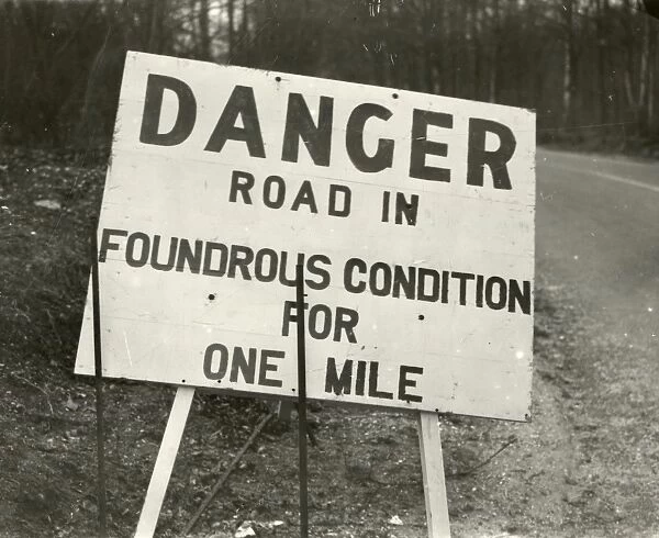 W. S. C. C. Road Sign - about 1940