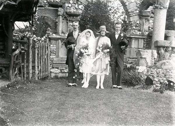Wedding group at Graffham, 1920s