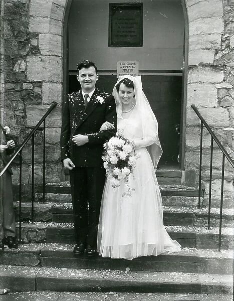 Whittington - Savage wedding, Petworth, 19 March 1955
