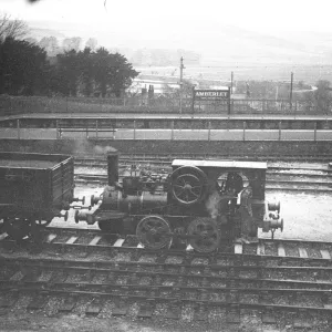 Aveling & Porter geared locomotive shunting on the Amberley Quarry Railway 1940