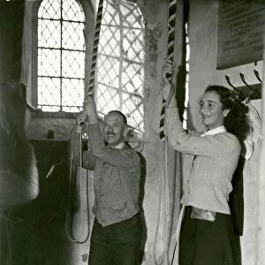 Bellringers at Wisborough Green - about February 1948
