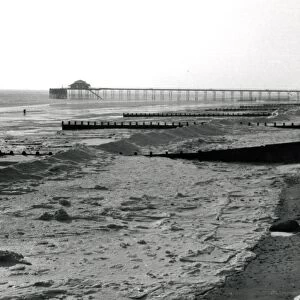 Bognor Pier and Beach in Winter, 1963