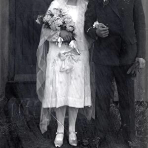 Bride and bridegroom, 1920s