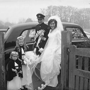 Bride and Groom with two bridesmaids
