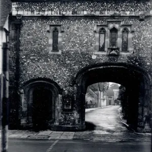 Chichester - Entrance to the Bishops Palace - 13 January 1947