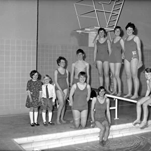 Children at a swimming pool