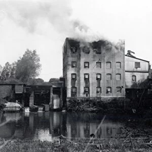 Coultershaw Mill on fire, Petworth - 16 May 1946