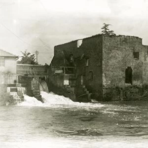 Coultershaw Mill, Petworth, after it had been destroyed by fire, April 1923