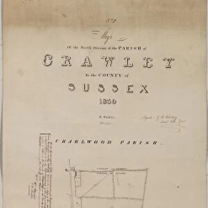 Crawley tithe map, 1839 (North section)