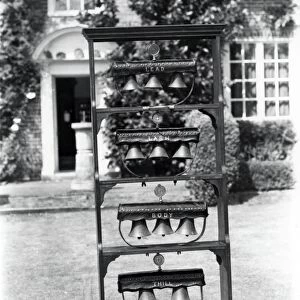 Du Cane - Horse Brasses and bells on a display unit, July 1937