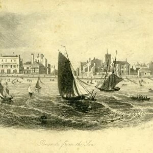 Engraving of Bognor viewed from the Sea