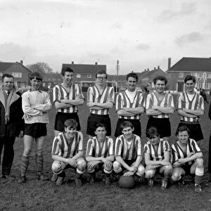 Football Team posing for group photograph, 1960s