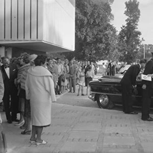 Guests arriving for the opening of Chichester Festival Theatre, 5 July 1962