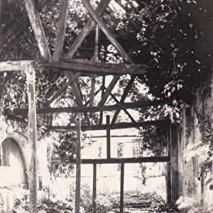 Interior of the ruined church at Treyford, 1905