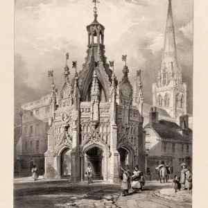 Lithograph Print of Chichester Market Cross Lithograph Print of Chichester Market Cross