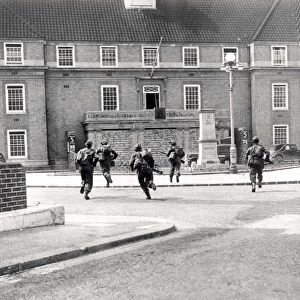 Mock-attack on Town Hall, Bognor, by Home Guard
