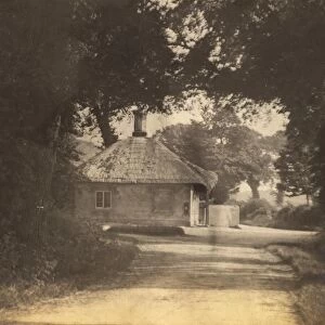 An old thatched cottage at the Goring crossroads, 1908