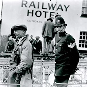 Policeman at Pulborough Market, 12 October 1936