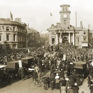 Presentation of a tank in South Street, Worthing Print Presentation of a tank in South Street, Worthing Print