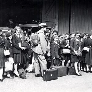 Refugees preparing to leave in World War Two