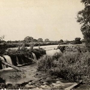 The river and waterfalls in Barcombe, 26 July 1890