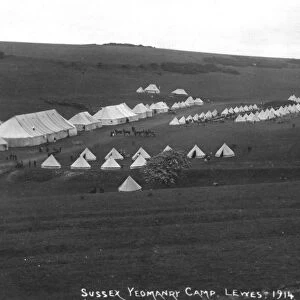 RSR 16th Battalion, Sussex Yeomanry, camp at Lewes 1914