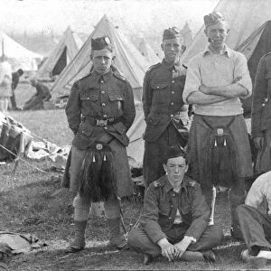RSR 16th Battalion, Sussex Yeomanry, London Scottish at camp, 1909