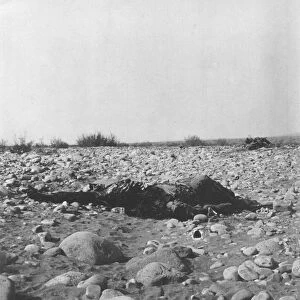 RSR 2 / 6th Battalion, Body prostrate among rocks, India