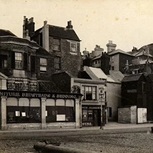 Seafront shops and pubs in Hastings, 6 November 1890