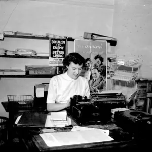 Secretary at work, c1962 Secretary at work, c1962