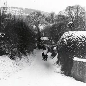 Snow scene at West Burton - January 1940