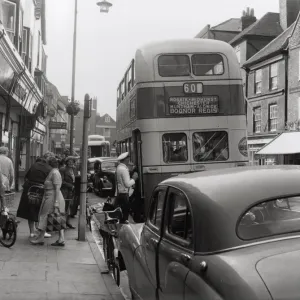 Southdown Bus Print, 1955 Chichester Street Scene Southdown Bus Print, 1955 Chichester Street Scene