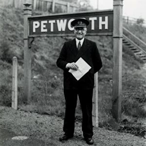 Station Master at Petworth Station, May 1946