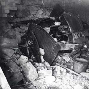 Tank crashed into house - May 1943