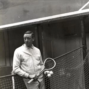 Tennis player at Petworth House, 1920s