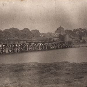 A view of the Old Shoreham bridge, taken from the river bank, 1910