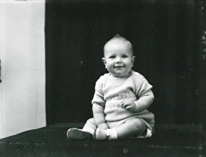 Happy Prints: 1940s portrait of a smiling baby