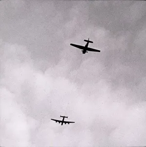 Military Prints: Airborne assault glider being towed by an aircraft, Bognor Regis