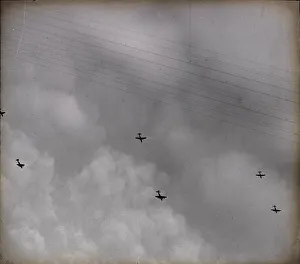Military Prints: Airborne assault gliders being towed by aircraft, Bognor Regis, 6 June 1944