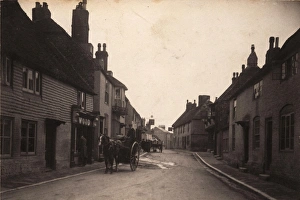 John Fletcher Collection - 'Wanderings In Sussex' Prints: Alfriston: street scene, 1908