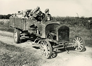 Ancient Ford lorry laden with logs - September 1948 Ancient Ford lorry laden with logs - September 1948