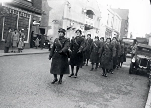 Military Prints: Auxiliary Territorial Service Parade through Horsham - December 1940