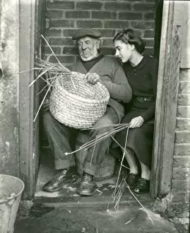 Urban Collection: Bee Skep making at Camelsdale, 1937