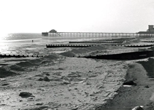 Bognor Pier and Beach in Winter, 1963
