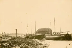 Sussex Prints: Bosham: Boats and Shore, 6 June 1892